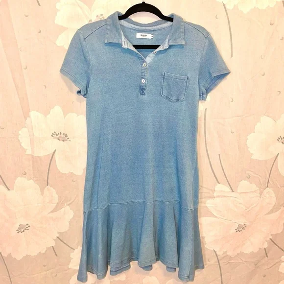 Kensie | Dresses | Kensie Jeans Dropwaist Polo Dress Light Blue Medium |  Poshmark